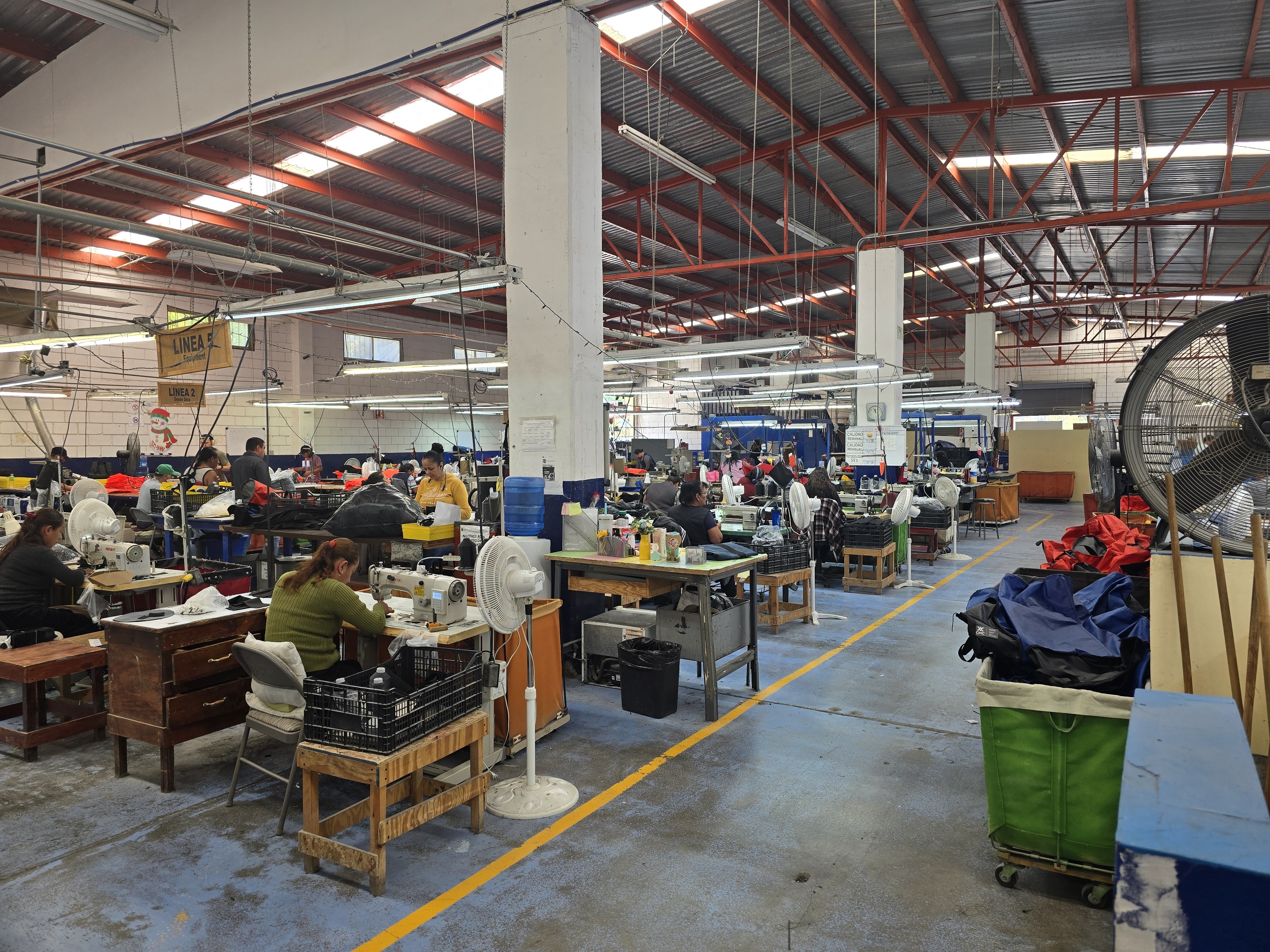Sewing operators at work in the Sewing.mx production facility in Tijuana, Mexico
